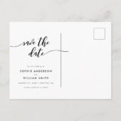 Bewerkbare achtergrond Relax Script Sla de datum o Aankondigingskaart (Achterkant)