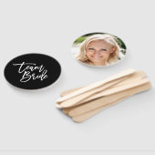 Bewerkbare achtergrond Wit Borstel Script Team Bri Handwaaier (Niet-gemonteerd)