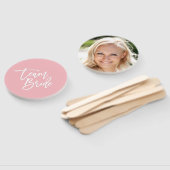 Bewerkbare achtergrond Wit Borstel Script Team Bri Handwaaier (Niet-gemonteerd)