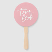 Bewerkbare achtergrond Wit Borstel Script Team Bri Handwaaier (Voorkant)