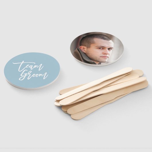 Bewerkbare achtergrond Wit Borstel Script Team Gro Handwaaier (Niet-gemonteerd)