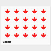 Bewerkbare achtergrondkleur, Canada Flag Souvenir Vierkante Sticker (Vel)