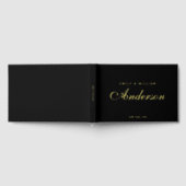 Bewerkbare achtergrondkleur Elegant huwelijksscrip Gastenboek (Volledig)