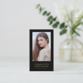 Bewerkbare achtergrondkleur Hoofdfoto van kleurenp Visitekaartje (Staand voorkant)