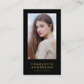 Bewerkbare achtergrondkleur Hoofdfoto van kleurenp Visitekaartje (Voorkant)