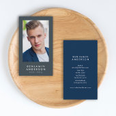 Bewerkbare achtergrondkleur Hoofdfoto van kleurenp Visitekaartje