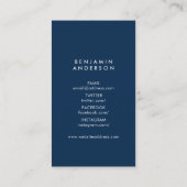 Bewerkbare achtergrondkleur Hoofdfoto van kleurenp Visitekaartje (Achterkant)