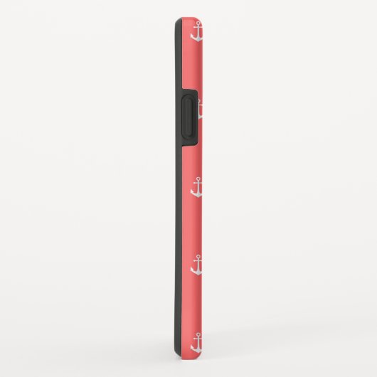 Bewerkbare achtergrondkleur Nautisch anker Case-Mate iPhone Case (Achterkant/rechts)