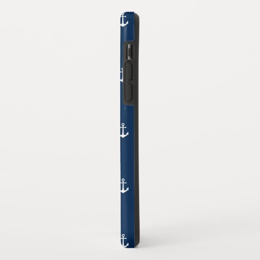 Bewerkbare achtergrondkleur Nautisch anker Case-Mate iPhone Case (Achterkant/links)