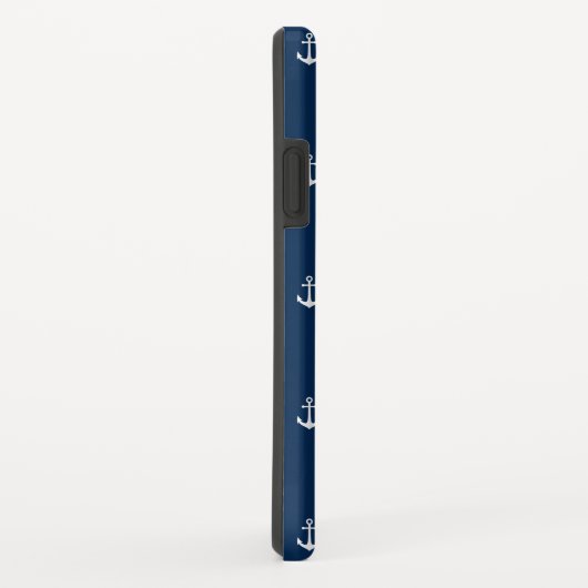 Bewerkbare achtergrondkleur Nautisch anker Case-Mate iPhone Case (Achterkant/rechts)
