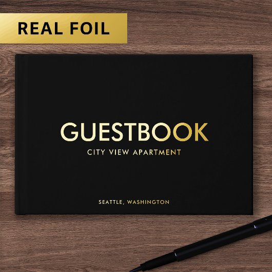 Bewerkbare achtergrondkleur Sans Serif Modern Gastenboek