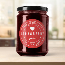 BEWERKBARE Achtergrondkleur Vanuit de Keuken van Ronde Sticker