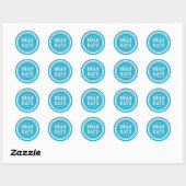 Bewerkbare achtergrondkleur Varsity Graduate Ronde Sticker (Vel)