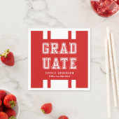 Bewerkbare achtergrondkleur Varsity Graduate Servet (Insitu)