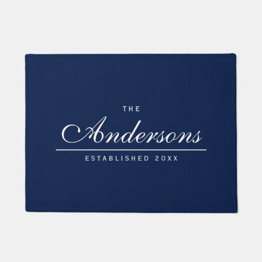 Bewerkbare achtergrondkleur Vaste familienaam Deurmat (Voorkant)