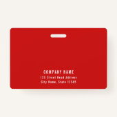 Bewerkbare achtergrondkleur Voeg uw foto-naam van  Badge (Achterkant)