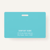 Bewerkbare achtergrondkleur Voeg uw foto-naam van  Badge (Achterkant)