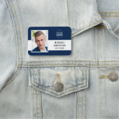 Bewerkbare achtergrondkleur Voeg uw Logo foto toe Naamplaatje (In situ)