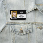 Bewerkbare achtergrondkleur Voeg uw Logo foto toe Naamplaatje (In situ)