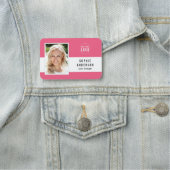 Bewerkbare achtergrondkleur Voeg uw Logo foto toe Naamplaatje (In situ)