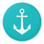 Bewerkbare achtergrondkleur Witte anker Keramische Knop (Voorkant)