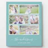 Bewerkbare achtergrondkleur Zes foto-collage-scrip Fotoplaat (Voorkant)