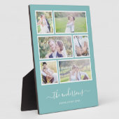 Bewerkbare achtergrondkleur Zes foto's collage scr Fotoplaat (Zijkant)