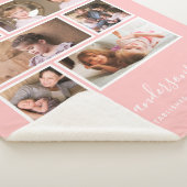 Bewerkbare achtergrondkleur Zes Photo Collage Scri Sherpa Deken (3/4)