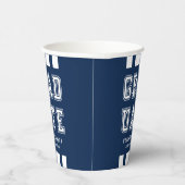 Bewerkbare achtergrondkleurvariatie Afstuderen Papieren Bekers (Rechts)