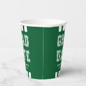 Bewerkbare achtergrondkleurvariatie Afstuderen Papieren Bekers (Rechts)