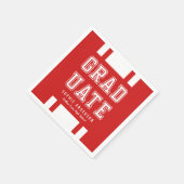 Bewerkbare achtergrondkleurvariatie Afstuderen Servet (Hoek)