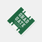 Bewerkbare achtergrondkleurvariatie Afstuderen Servet (Hoek)