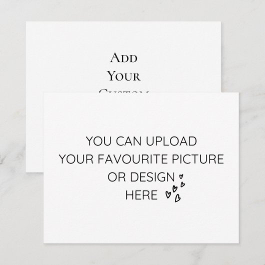 Bewerkbare actiekaarten informatiekaartje (Voorkant / Achterkant)