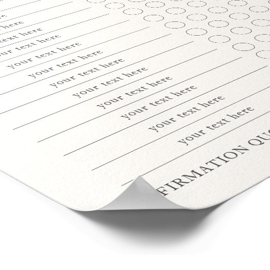 Bewerkbare afdrukbare moderne wekelijkse Habit Tra Poster (Hoek)