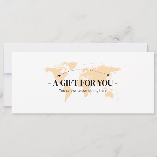 Bewerkbare Africa Boarding Pass Vliegticket Kaart (Achterkant)