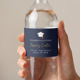 Bewerkbare afstudeerflesjes voor eten en drinken e waterfles etiket