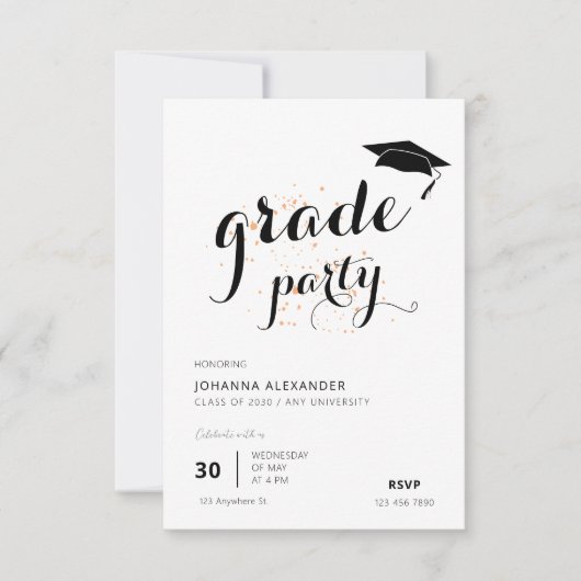 bewerkbare afstudeergroep kaart (Voorkant)