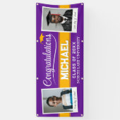 Bewerkbare Afstuderen Banner Toen En Nu W Foto's (Verticaal)