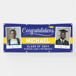 Bewerkbare Afstuderen Banner Toen En Nu W Foto's