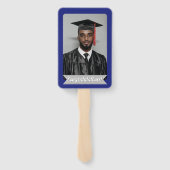 Bewerkbare Afstuderen Garden Flag Naam & School Na Handwaaier (Achterkant)