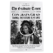 Bewerkbare Afstuderen Gift Afstuderen Krant Medium Cadeauzakje (Achterkant)