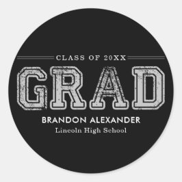  bewerkbare Afstuderen voor bewerkbare kleuren Ronde Sticker