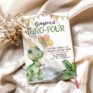 Bewerkbare AGE T-Rex Dinosaurs Verjaardag Fun Scha Kaart