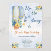 Bewerkbare Air Ballon uitnodigingen (Voorkant / Achterkant)