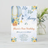 Bewerkbare Air Ballon uitnodigingen (Staand voorkant)