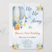 Bewerkbare Air Ballon uitnodigingen (Voorkant)