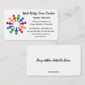 Bewerkbare alcohol en drugsverslaving Counselor Bu Visitekaartje (Voorkant / Achterkant)