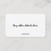 Bewerkbare alcohol en drugsverslaving Counselor Bu Visitekaartje (Achterkant)