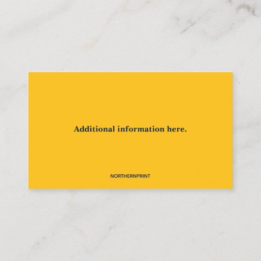 Bewerkbare algemene aannemer visitekaartje (Achterkant)