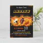 Bewerkbare All Star Sports verjaardagsuitnodiging Kaart (Staand voorkant)